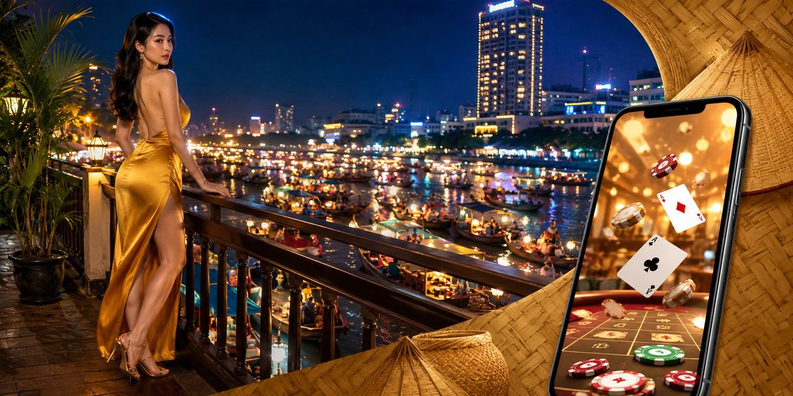 Người dùng Cần Thơ tham gia trò chơi giải trí trực tuyến trong không gian mang bản sắc miền Tây Nam Bộ
